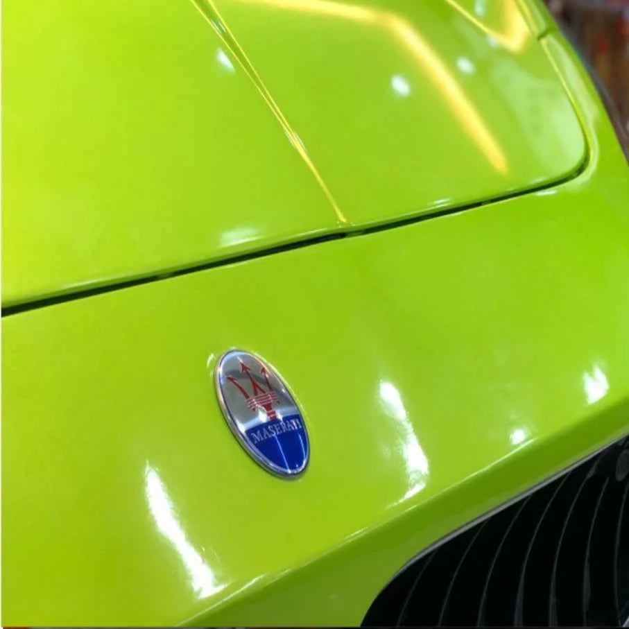 Premium Car Styling Glossy Fluorescent Yellow Vinyl Sticker Glossy Fluorescent yellow Vinyl Wrap Self Adhesive Sticker