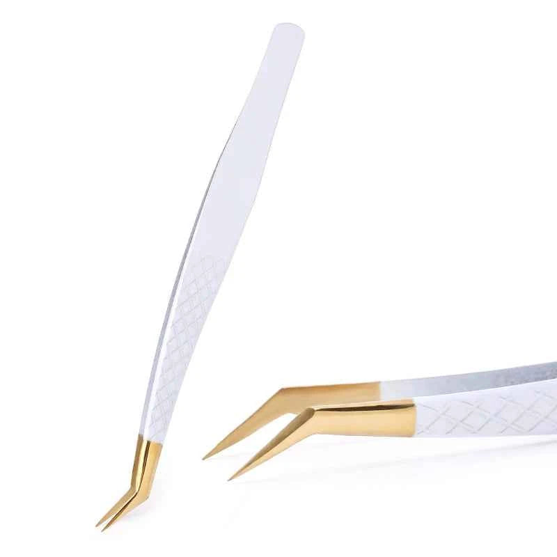 New 1Pc Eyelash Tweezers Anti-static Non-magnetic Professional Pincet 3D Eyelash Extension Tweezer 100% Closure Makeup Tool