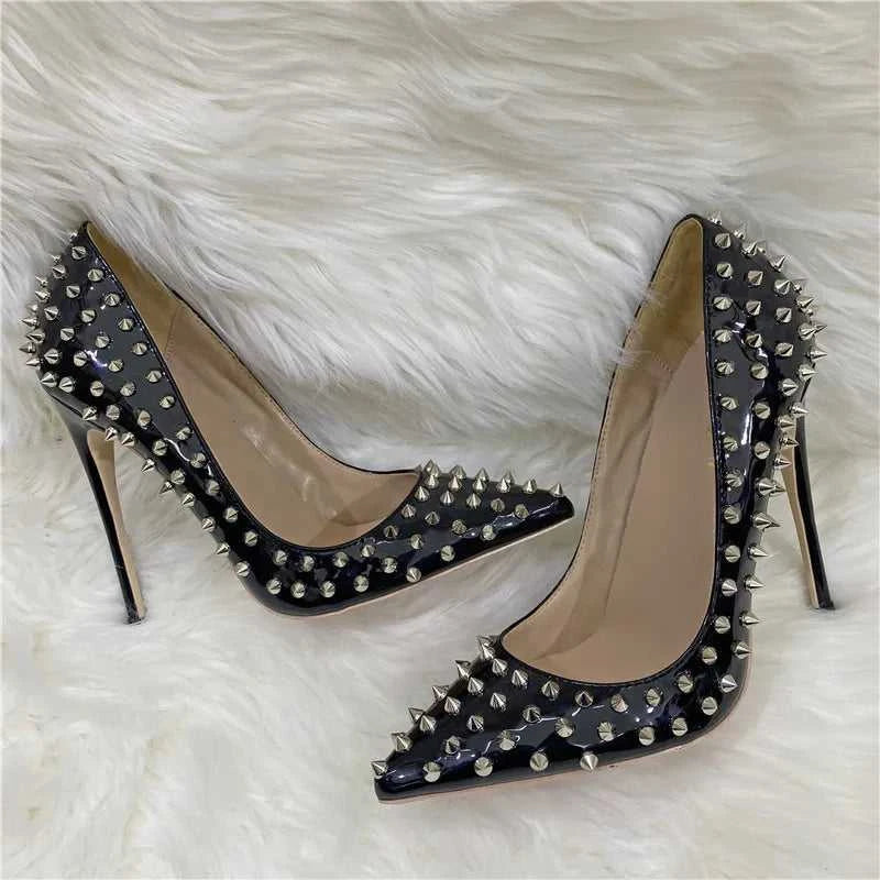 Super Thin Heel 8 10 12CM Sexy All Spikes Rivets Women Pumps Pointed Toe Super High Heels Party Nightclub Fashion Shoes Size 46 The jack market .AU The jack market .AU Step Up Your Style: Trendy Shoes for Every Occasion! $ 117 14:173#As Picture Shown;200000124:100010483