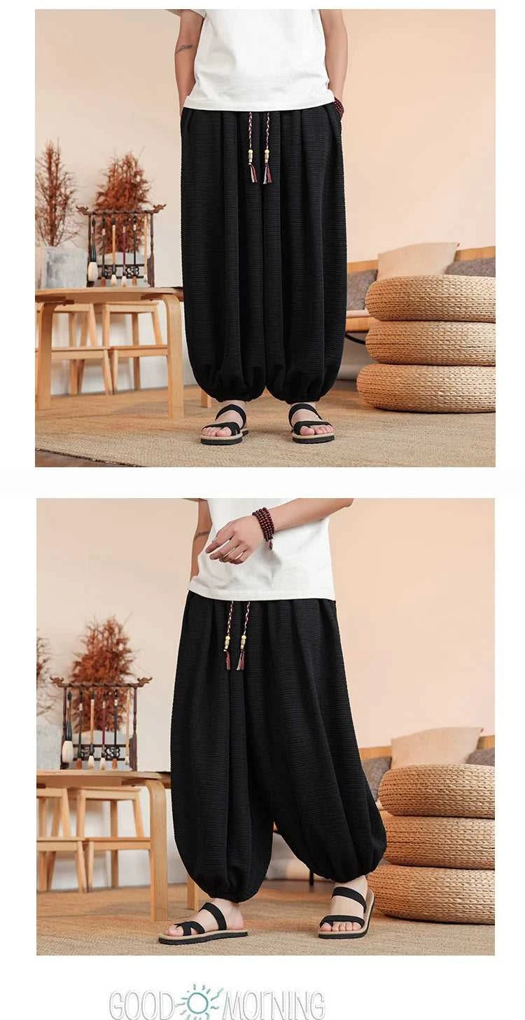 Summer Wide Leg Pants Men's Solid Color Casual Japanese Styles Harun Pants Men Fashion Loose Harajuku Lantern Trousers Plus Size The jack market .AU The jack market .AU Men Fashion $ 61 14:193#Red;5:361386#Asian M 50-60KG