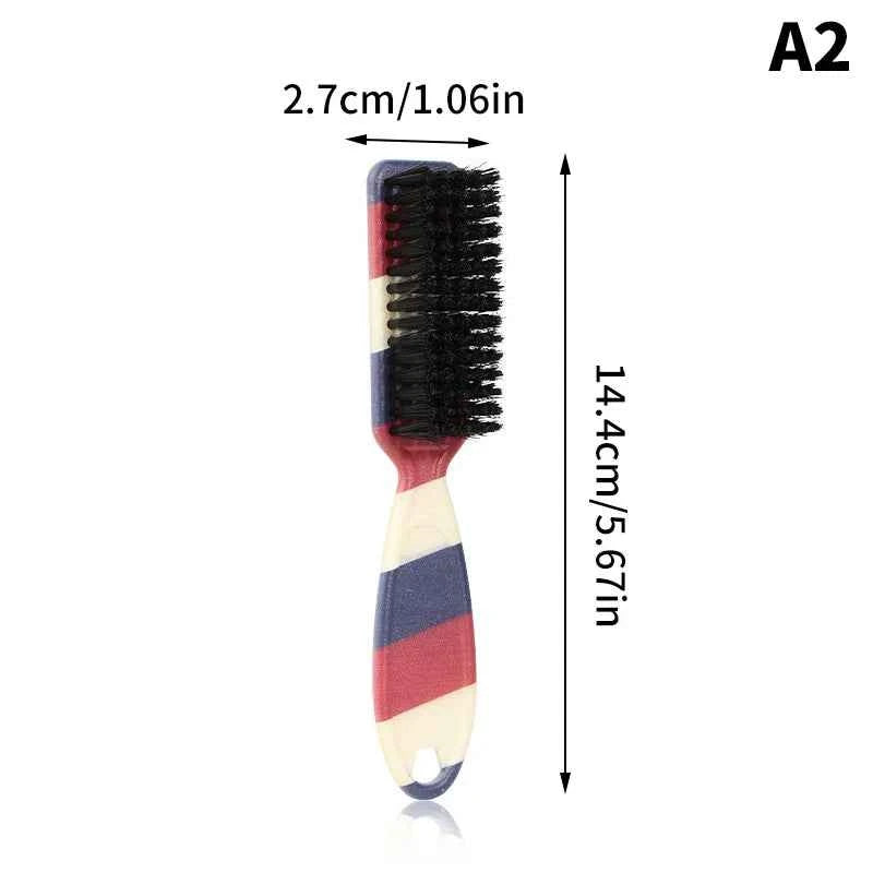 1PC Black Professional Fade Brush Barber Neck Sweeping Brush Comb Haircut Accessories Facial Cleaning Tools For Men Brushes Comb