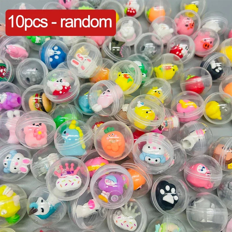Transparent Twisted Egg for Mini Claw Machine Toys Accessories Cute Animal Plush Dolls Doll Kids Arcade Crane Machine Gift 32mm