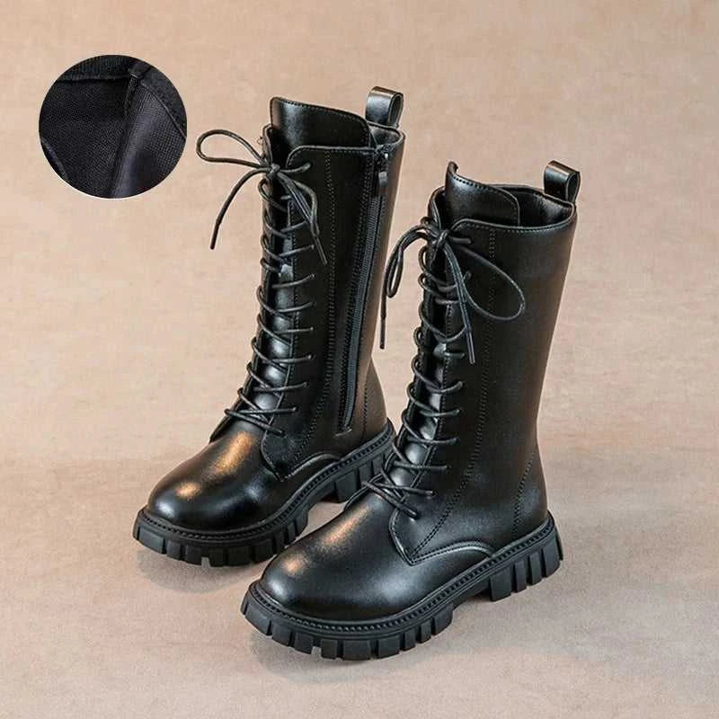 Girls Princess High Boots Black Beige Versatile Kids Causal Boots Spring Autumn Non-slip Children's Long Boots Solid Color PU The jack market .AU The jack market .AU $ 46 14:771#black;200000124:100010440
