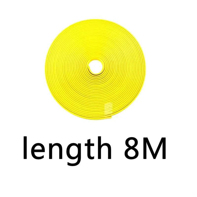8M Car Wheel Rim Blades Protector Line Tire Guard Decorative Strip Rubber Moulding Trim More Color Car Sticker Styling