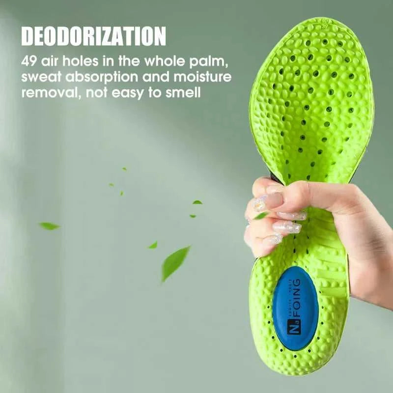 Silicone Memory Sponge Elastic Sports Insoles Orthopedic Insole Shock Absorption Air Cushion Deodorant Soft Shoes Pad Men Women The jack market .AU The jack market .AU Step Up Your Style: Trendy Shoes for Every Occasion! $ 47 14:173#Style 02 Green;200000124:200000283#EU45-46