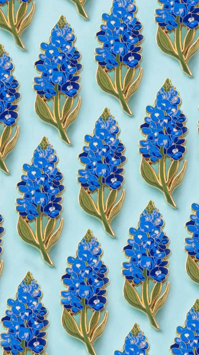 Bluebonnet Enamel Pin Texas Wildflower Lapel Floral Accessory, Botanical, Nature Lover Gift, Spring Bloom, Garden Enthusiast The jack market .AU The jack market .AU Jewellery & Chains $ 48 200001033:361180#A