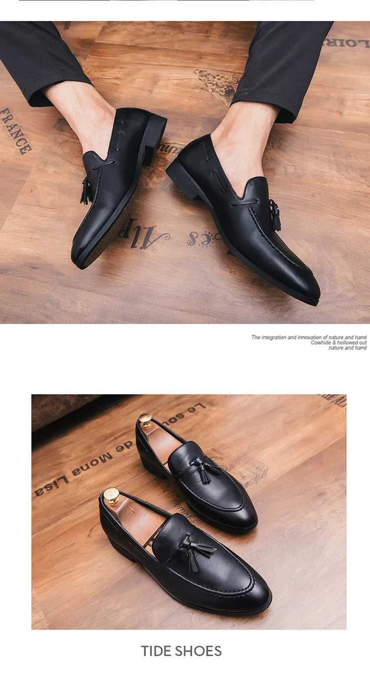 Social Shoe Male High Quality Formal Leather Shoes Men Casual Tassels Business Loafers For Man Dress Shoes Comfortable The jack market .AU The jack market .AU Step Up Your Style: Trendy Shoes for Every Occasion! $ 90 14:193;200000124:100013888