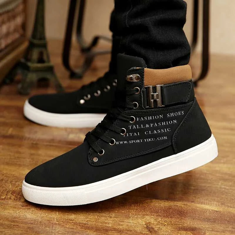 2025 Spring New Korean Edition Men's Shoes High Top Board Shoes Retro Casual Lace Up Men's Fashion High Top Snow Casual Shoes The jack market .AU The jack market .AU Step Up Your Style: Trendy Shoes for Every Occasion! $ 86 14:1254#khaki;200000124:100010483