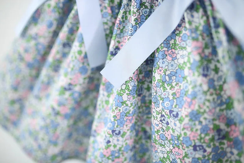 Floral Delight Baby Dress by [Brand Name] - Adorable Sleeveless Design with Sweet Bow for Girls 9 Months to 4 Years