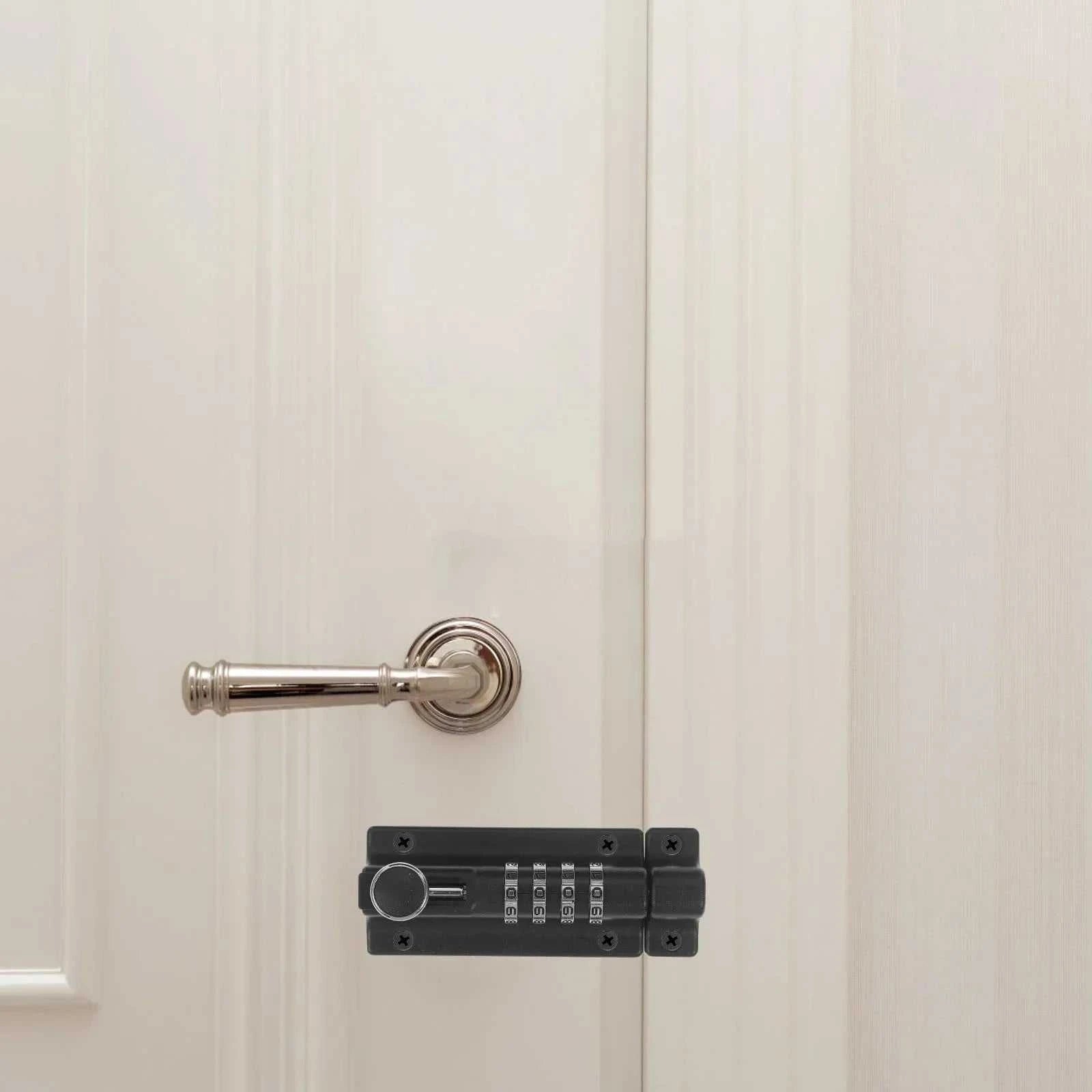 Deadbolt Lock Metal Doors Combination Key Outdoor Gate Portable Locks Household Wardrobe The jack market .AU The jack market .AU Home $ 63 14:771#Black