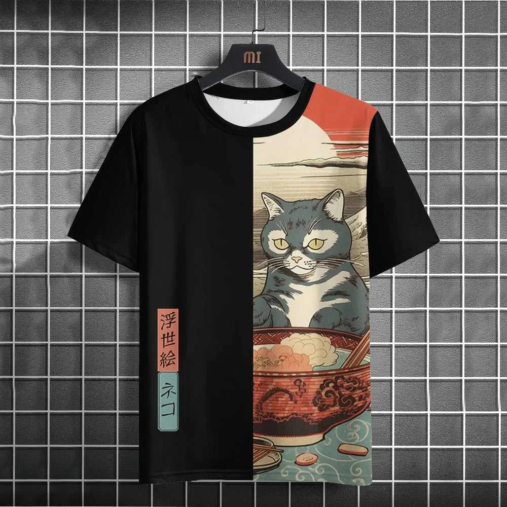 2024 T Shirt Men Japanese Samurai Cat 3d Printed T Shirts For Casual Fashion Funny Shirt Top Tee Men Clothing The jack market .AU The jack market .AU Men Fashion $ 26 14:193#P2TGL23FD;5:4183