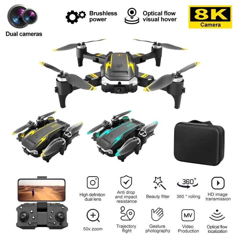 Drone G6 Pro 5G GPS Brushless Motor Professional 8K HD Aerial Photography Obstacle Avoidance UAV Four-Rotor Helicopter Toys The jack market .AU The jack market .AU Drones $ 77 14:1052#Yellow Single 8K-1B