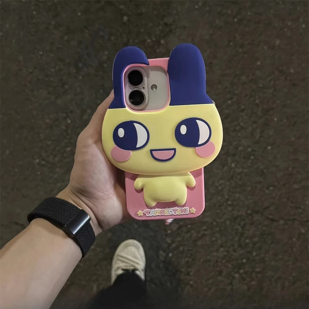 Cute 3d Tamagotchi Phone Case Suitable For Iphone 16 Promax Iphone 15 Cute Mametchi Lovelitchisilicone Phone Case