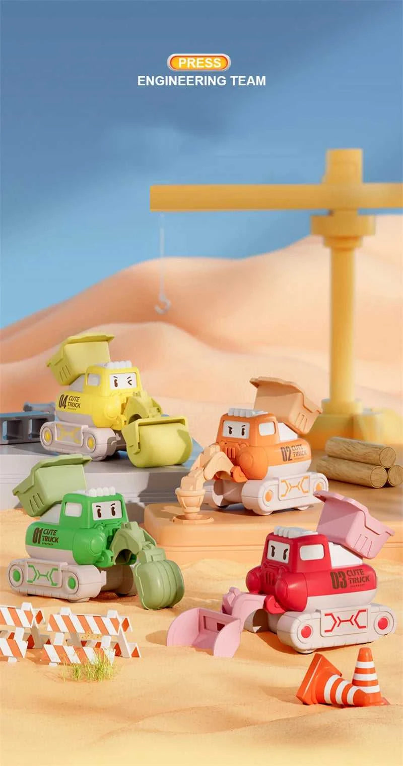Baby Cartoon Toy Car Mini Press Go Vehicles Inertia Pull Back Cars Montessori Early Education Crawling Toys for Toddlers Boys The jack market .AU The jack market .AU Little Wonders $ 50 14:29#Pile driver