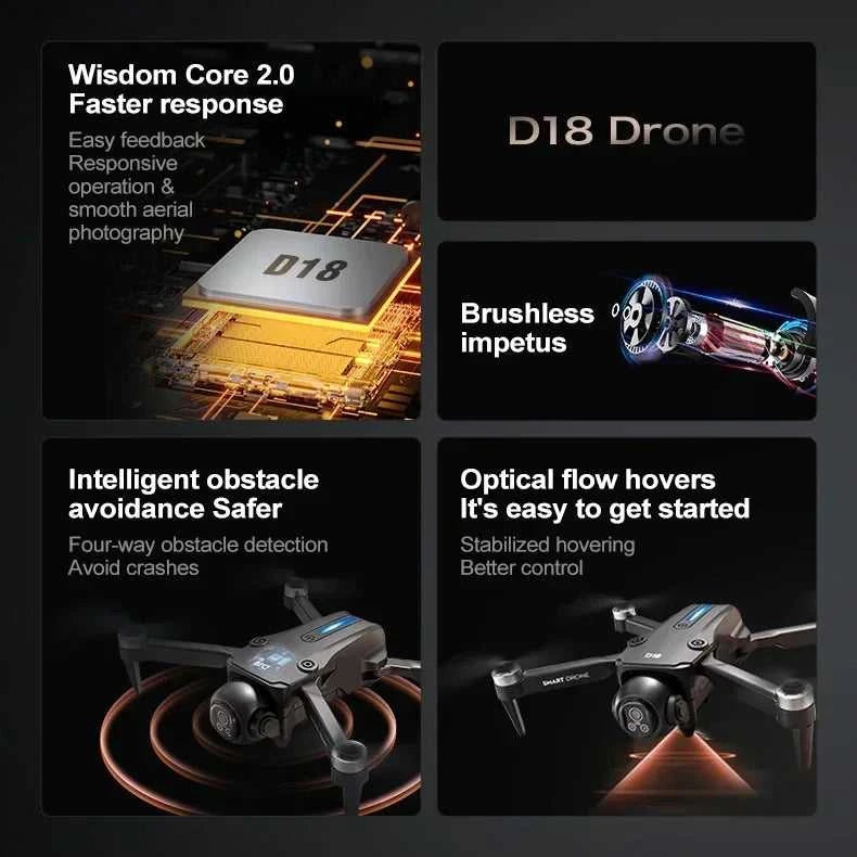 2026New GPS Drone 8K Aerial HD Dual Camera Intelligent Obstacle Avoidance Brushless Power 5G WIFI GPS Return Screen RC Drone The jack market .AU The jack market .AU Drones $ 172 14:193#D18-8K HD-Black;200000828:201589807#Bundle1