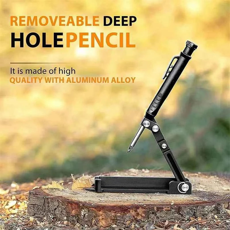 CraftPro Scribing Tool - Multifunctional Woodworking Compass for Precision Deep Hole Measurements