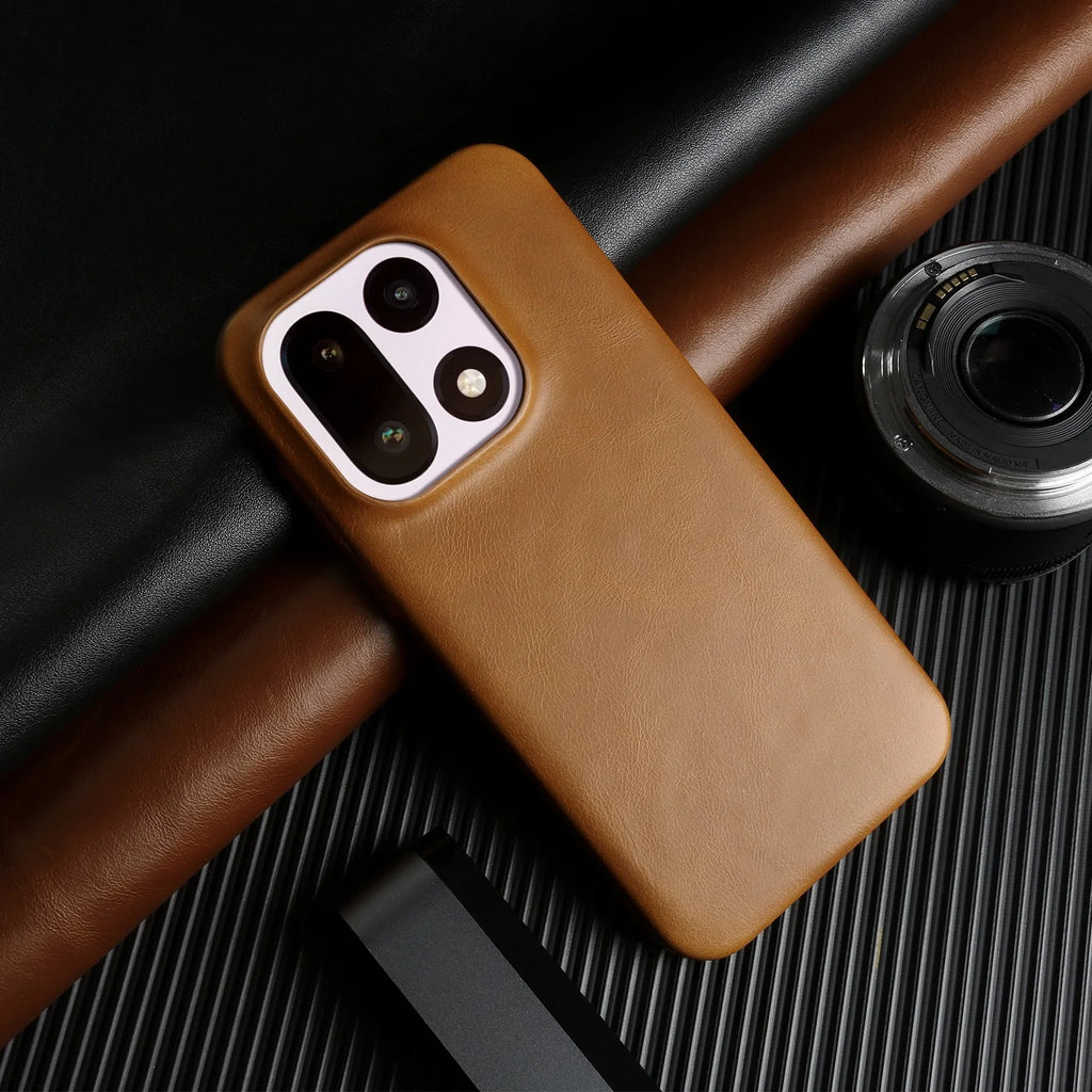 Luxury Magnetic Genuine Leather Case For Oneplus 15 11 12R 13R 10Pro Ace5 Pro Full Wrapped for Magsafe Back Cover Phone Cases