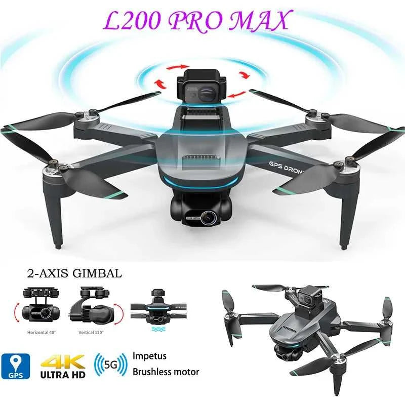 Drone GPS 8K Professional 2-Axis L200 PRO MAXHD Dual Camera 5G WIFI FPV 360° Laser Obstacle Avoidance Brushless Motor Dron The jack market .AU The jack market .AU Drones $ 176 14:29#NO-OAS