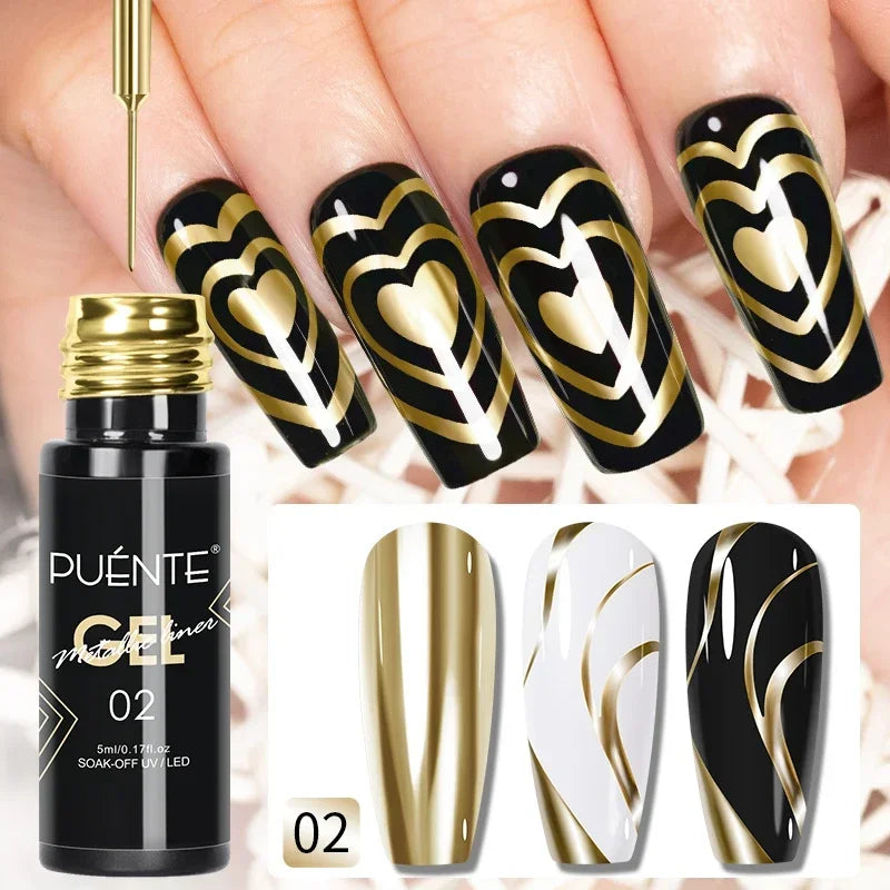PUENTE Cat Eye Magnetic Gel Nail Polish - Vibrant Starry Galaxy Effect, Soak Off UV, 7.5ML