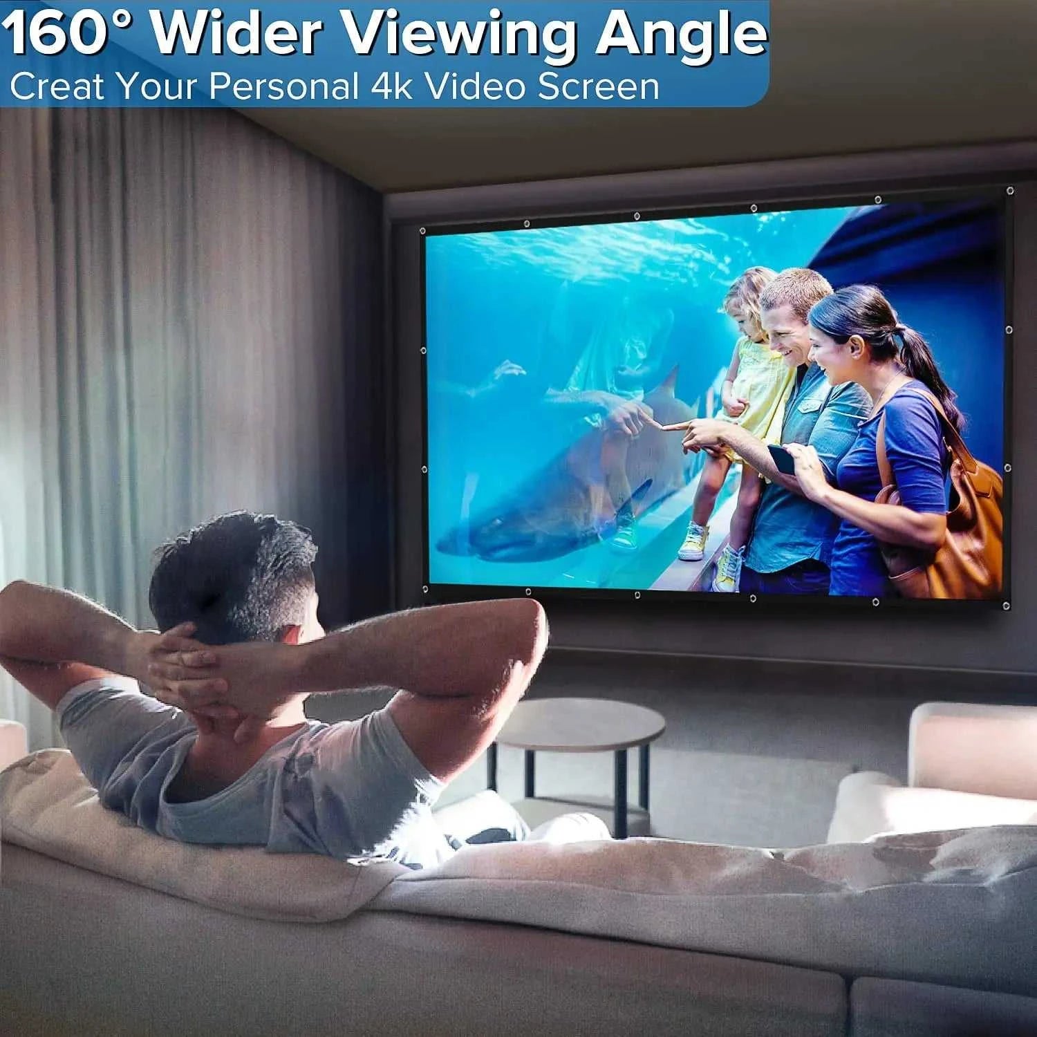 ZHNUWIE Projector Screen 16:9 Metal Anti Light Curtain Reflective Fabric Cloth For YG300 XGIMI H3 HALO Mogo Xiaomi DLP Projector The jack market .AU The jack market .AU Home $ 71 977:202689808