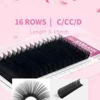 ANNAFRIS Premium Mink Eyelash Extensions - 5 Cases, 16 Rows, C/DD Curl for Stunning, Natural Volume