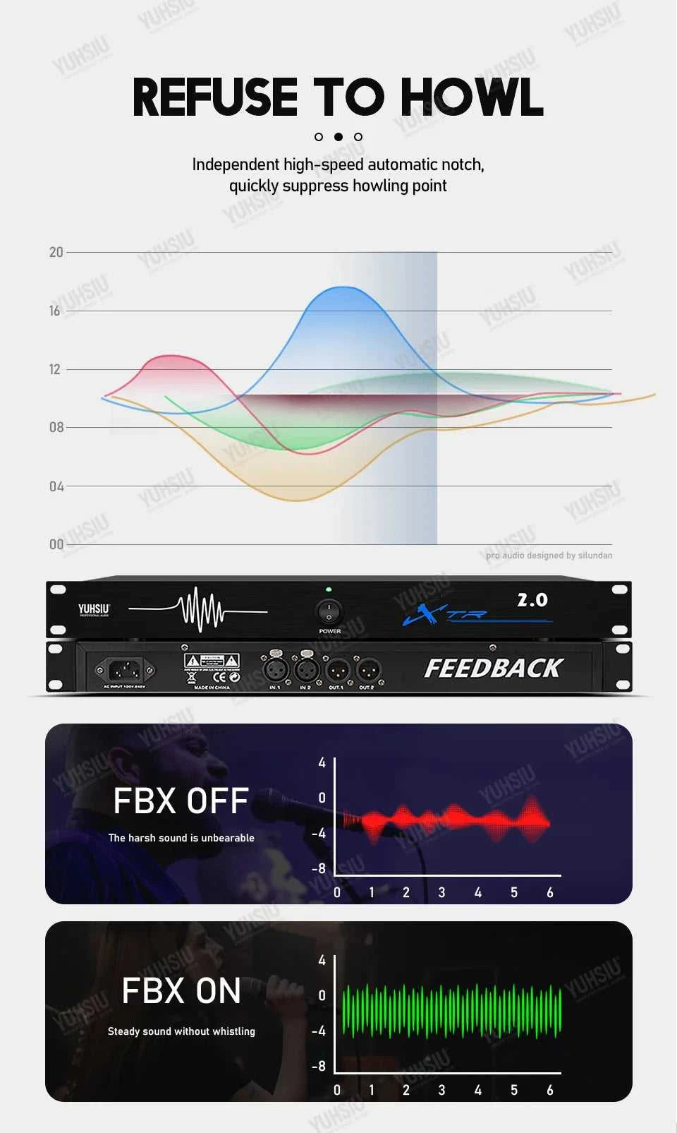 Professional Feedback Destroyer 2 in 2 Out Performance Stage Conference Automatic Anti-Howling KTV Microphone Frequency Shifter The jack market .AU The jack market .AU Accessories Electronics $ 239 14:29#2.0 220V