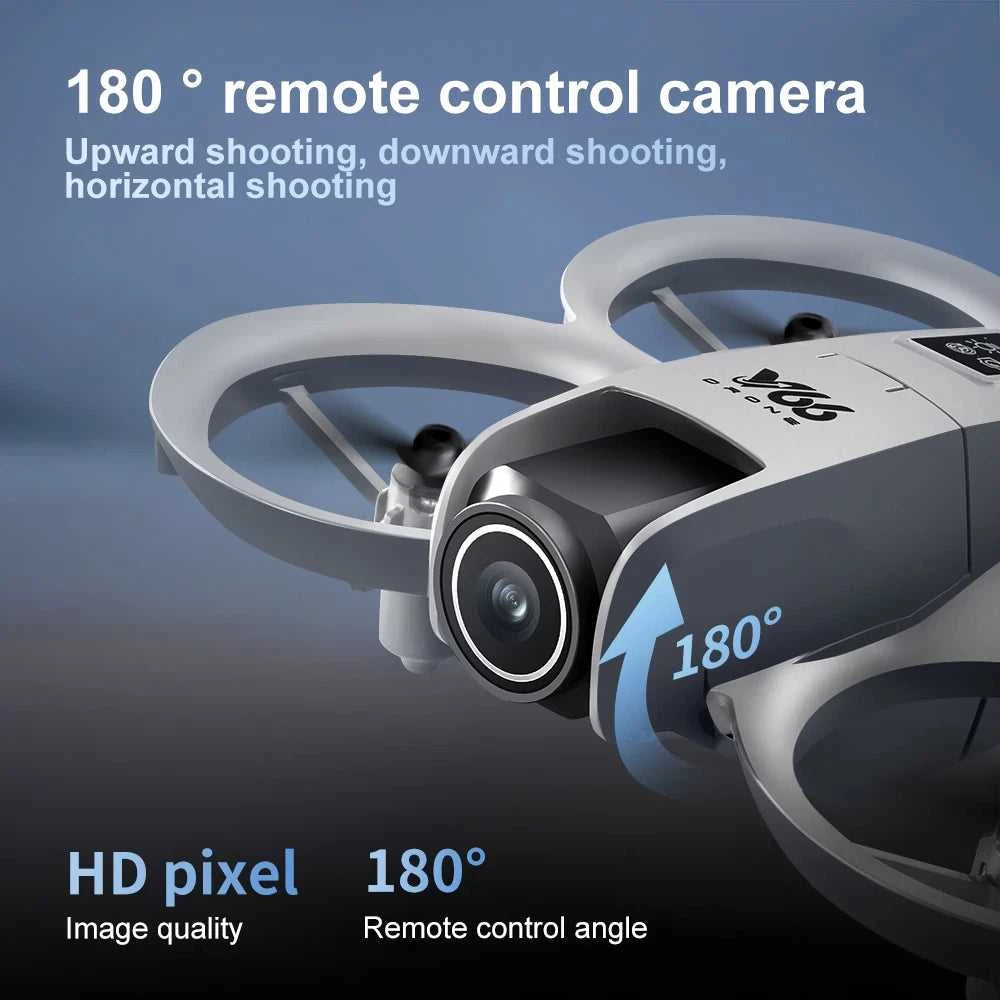 V66 Mini Drone 4K Profesional Dual Camera Headless Mode Obstacle Avoidance WiFi FPV Dron 360° Flip RC Quadcopter Toys for Kids The jack market .AU The jack market .AU Drones $ 85 14:10#Grayish White