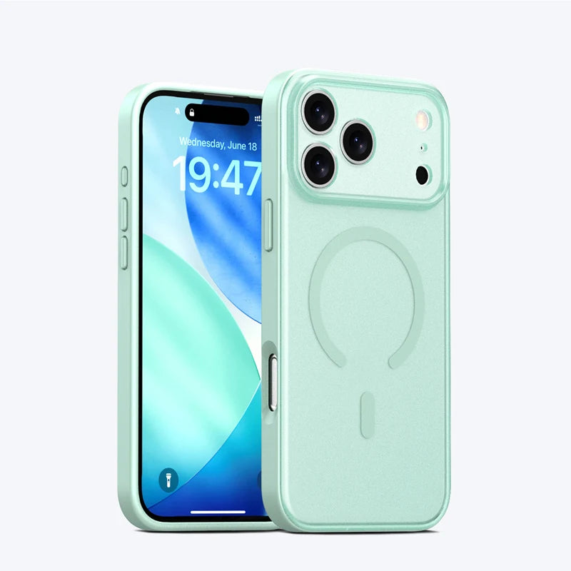 Frosted Translucent MagSafe Matte Case for iPhone 17 | Sleek Design & Wireless Charging