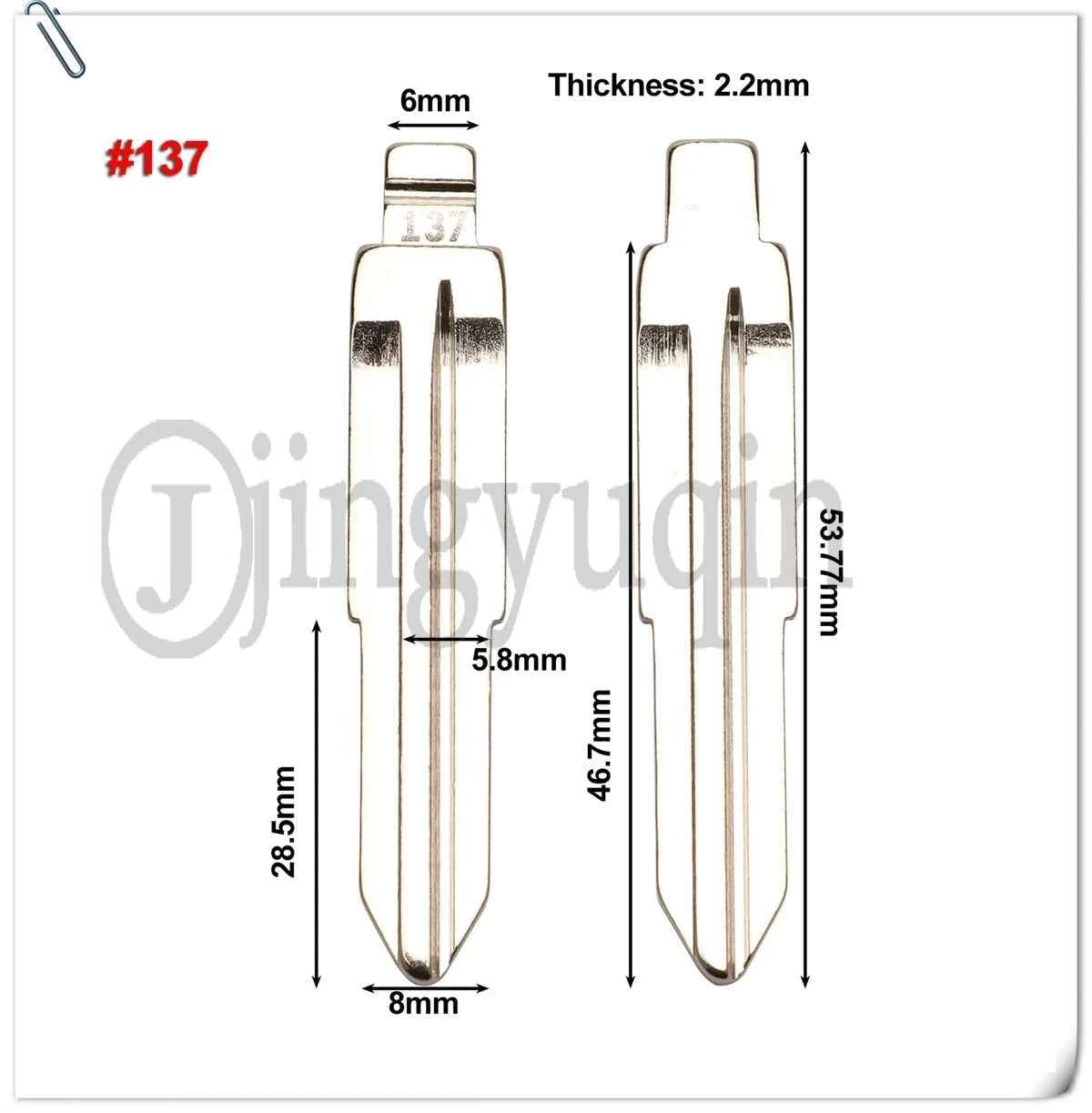 jingyuqin #137 #92 for Ssangyong Korando New Actyon C200 S170 ACTYON Blank Key