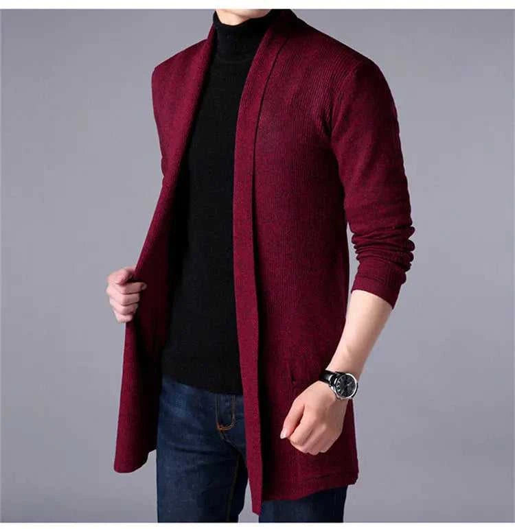 Men Cardigan Sweater Jacket 2024 Autumn New Men Slim Fit Long Knitted Cardigan Jacket Solid Color Casual Sweater Cardigan Jacket The jack market .AU The jack market .AU Men Fashion $ 49 14:200006151;5:4183#Asian M 47-55kg