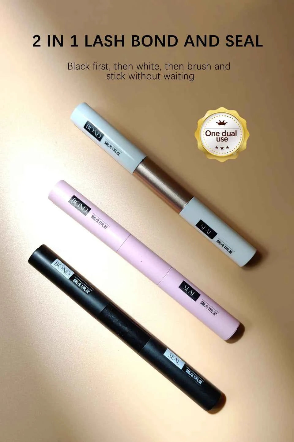 LuxeLash Eyelash Glue Kit - Long-Lasting Bond & Seal + Lash Remover + Precision Tweezers for Flawless Home Application