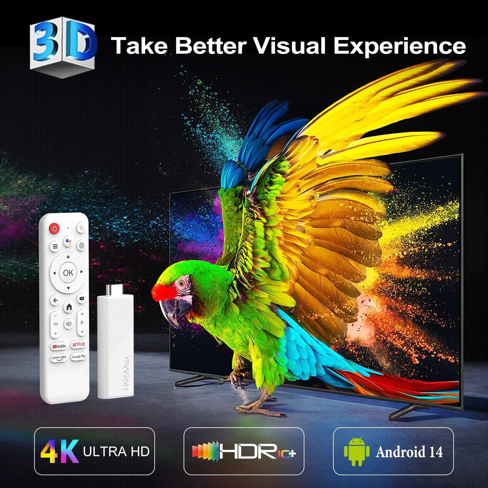 Smart TV Stick H96 MAX H313 Android 14 2.4G 5G Wifi6 BT5.0 Quad Core Home Media Player Voice Assistant Remote TV Stick The jack market .AU The jack market .AU Accessories Electronics $ 77 14:365458#2G 16G