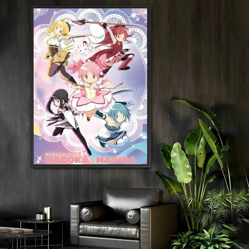 Puella Magi Madoka Magica Pink Girl Poster Sticky Wall Art Printing Waterproof Home Living Bed Room Bar Aesthetic Decor The jack market .AU The jack market .AU Home $ 27 14:29#z10;5:1105#40X50cmNoframe