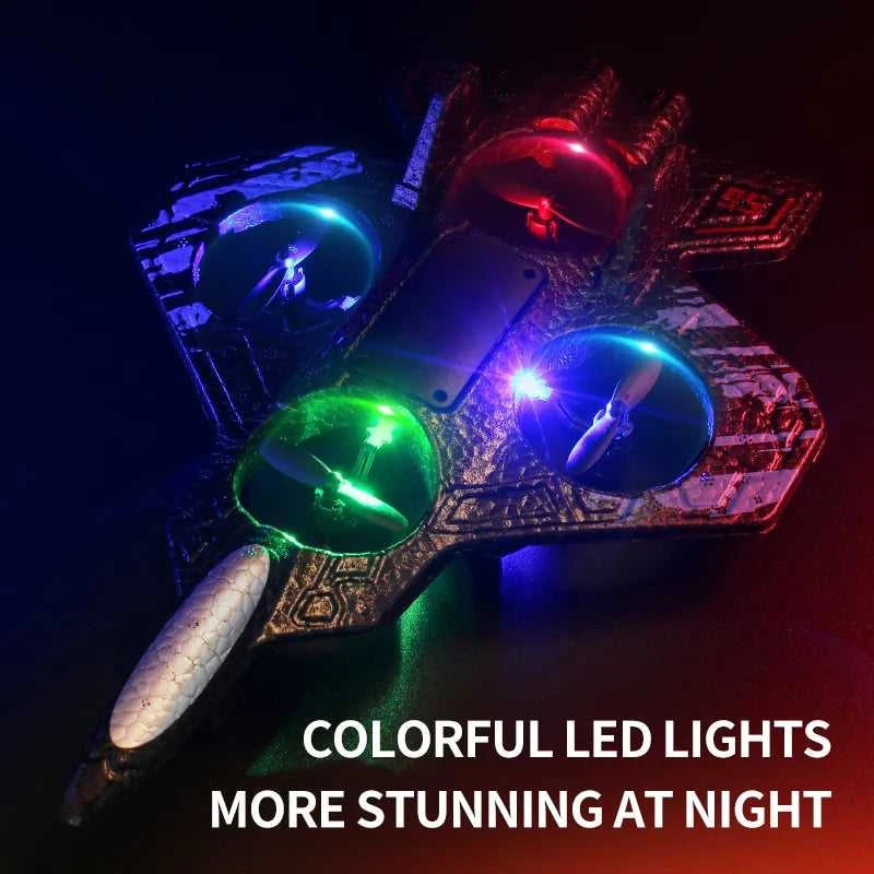 2.4G remote control fighter electric foam glider stunt tumbling UAV hovering helicopter with LED colorful lights aircraft model The jack market .AU The jack market .AU Drones $ 71 14:173
