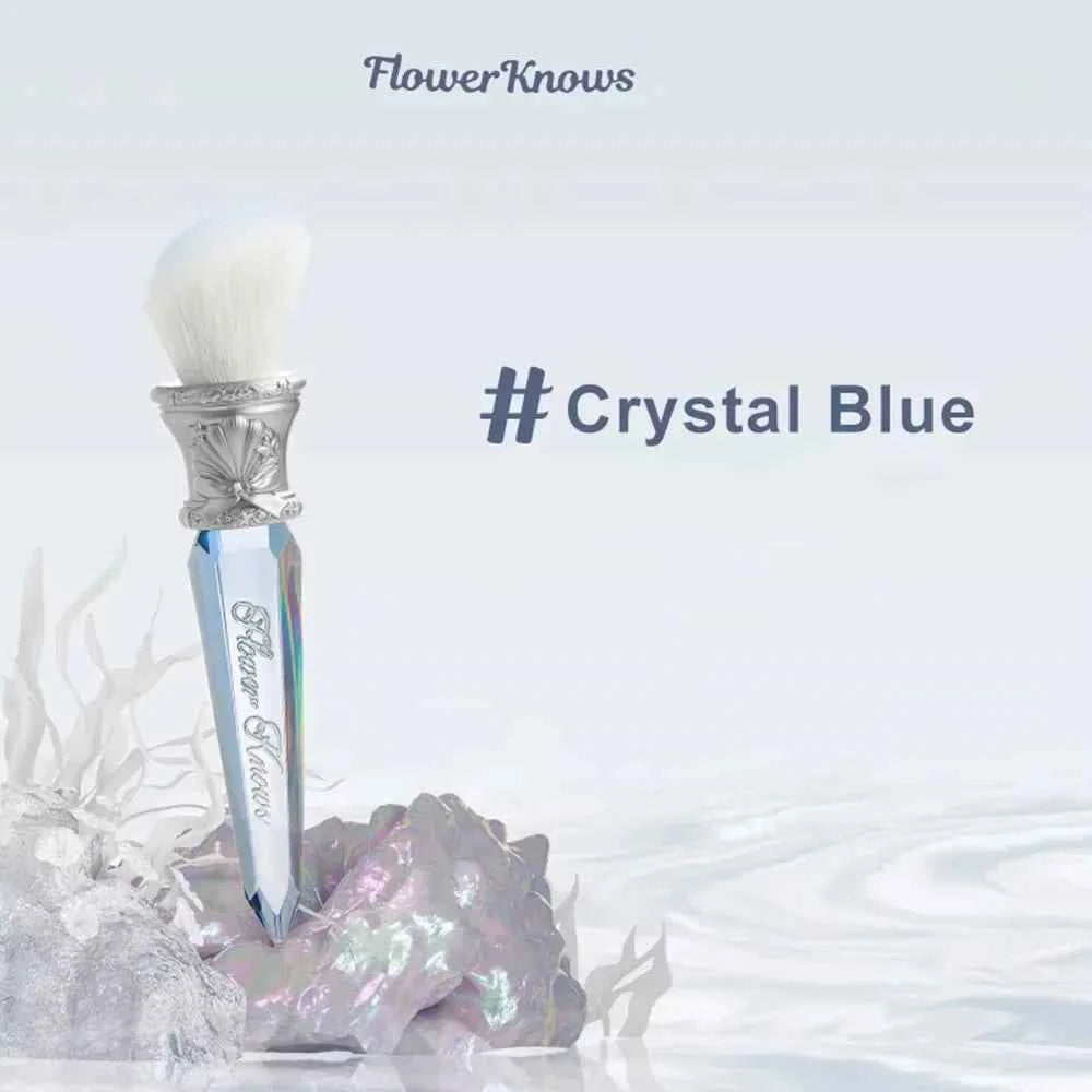 Flower KnowShell Jewel Butterfly Blush Brush - Cloud-Shaped Angled Bristles for Flawless Application