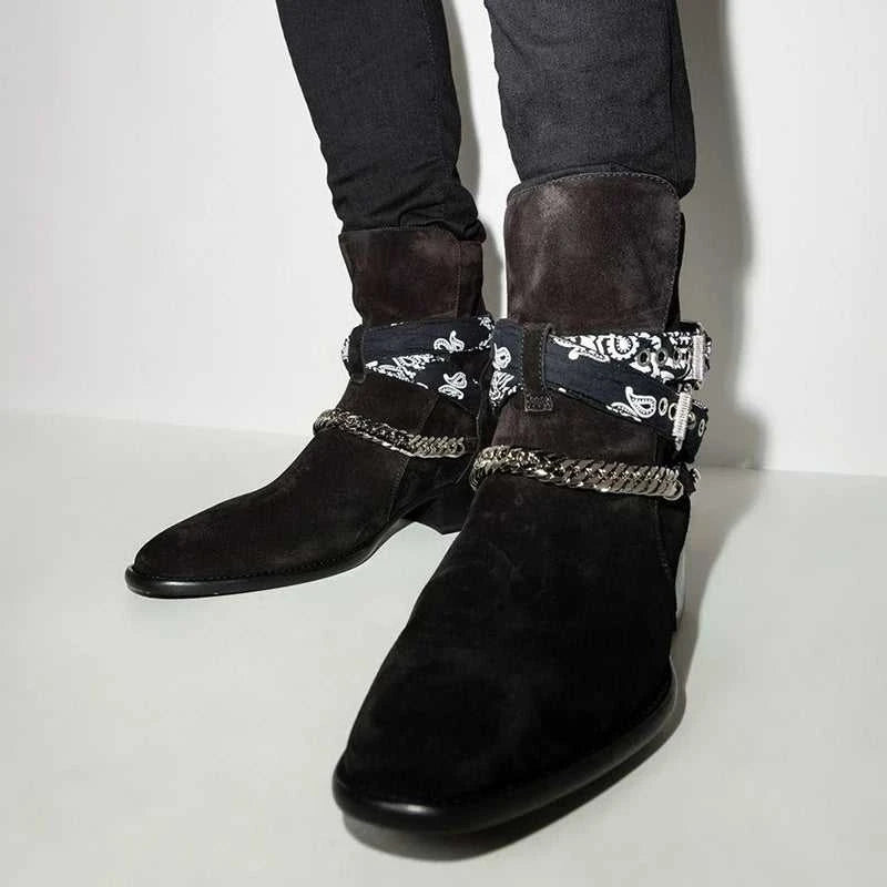 Black Men Short Boots Brown Flock Buckle Strap Round Toe Ankle Boots for Men Business Men Boots Zapatos Hombre The jack market .AU The jack market .AU Step Up Your Style: Trendy Shoes for Every Occasion! $ 106 14:100018786#brown;200000124:200000900