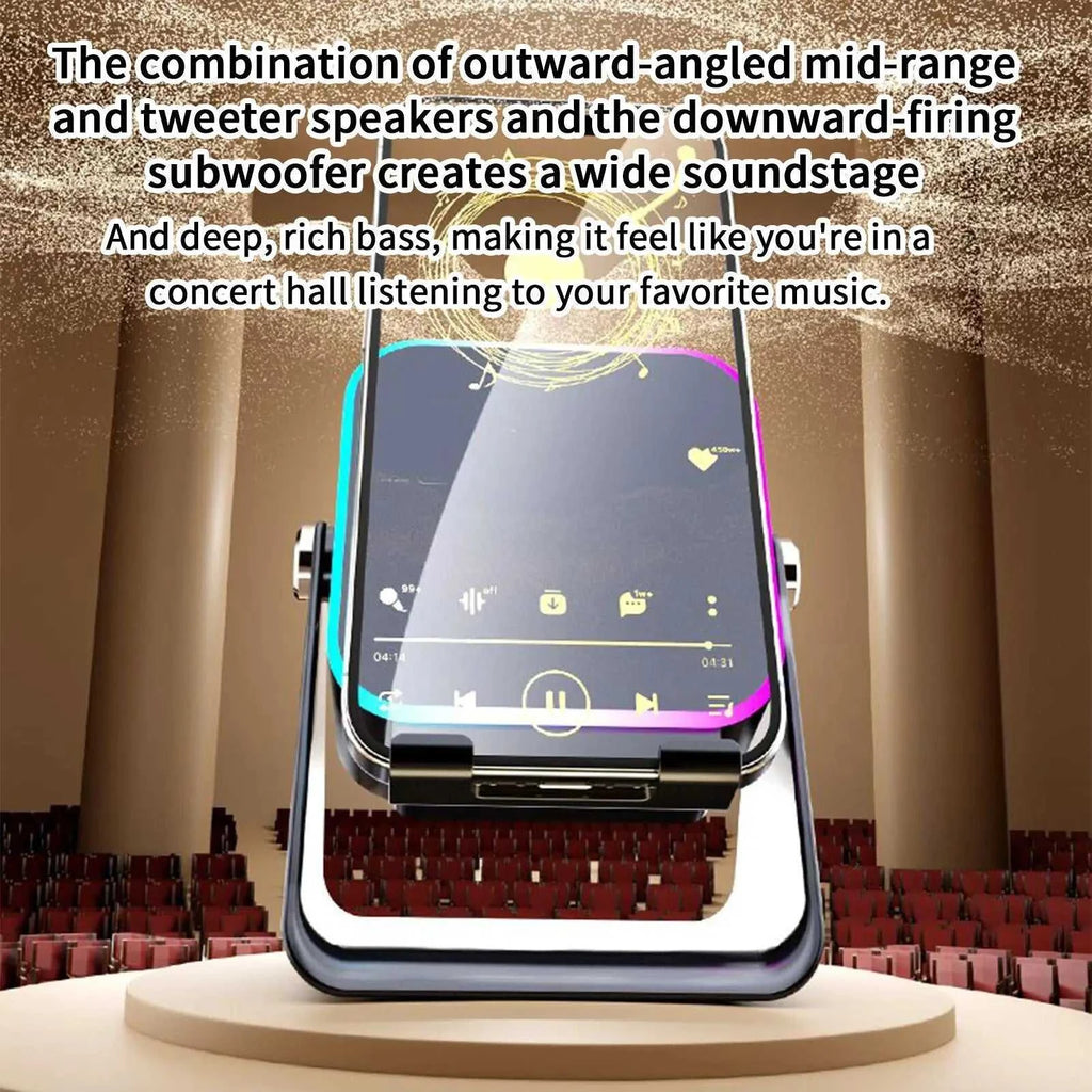 2026 Induction Speaker With Light Foldable Station Phone Speaker Stand 10W For Home Office Travel Christmas Birthday Men Women The jack market .AU The jack market .AU Accessories Electronics $ 73 14:193#Black