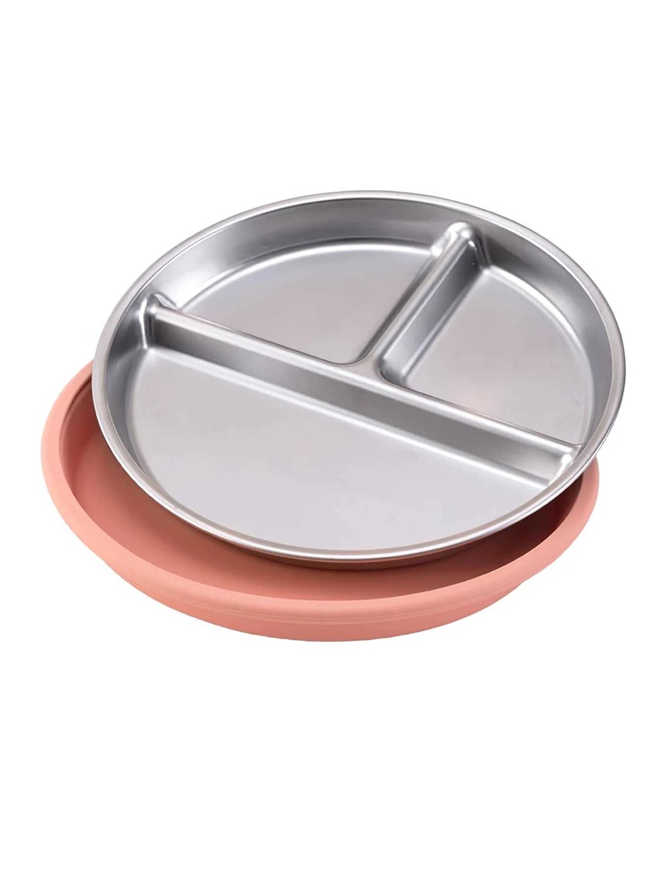 Color Kids 1PCS Stainless Steel Plate Detachable Suction Dishes Baby Feeding Sucker Bowl Food Grade Silicone Food Tray Tableware The jack market .AU The jack market .AU Mum & Kids: Essential Products for Every Family $ 29 14:496#55-sage