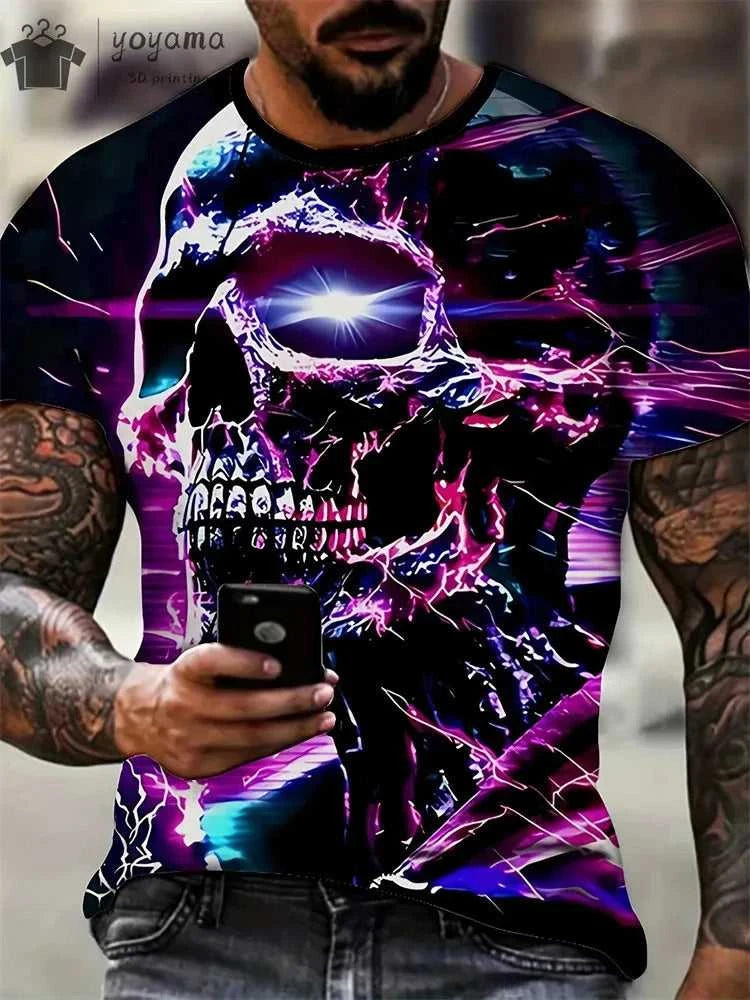 Men's Horror Skull Print T-Shirt 3D Print Vintage O-Neck Short Sleeve Fashion Oversized T-Shirts Men's Summer Street Clothing The jack market .AU The jack market .AU Men Fashion $ 25 14:771#P2TGL22WU;5:100014066