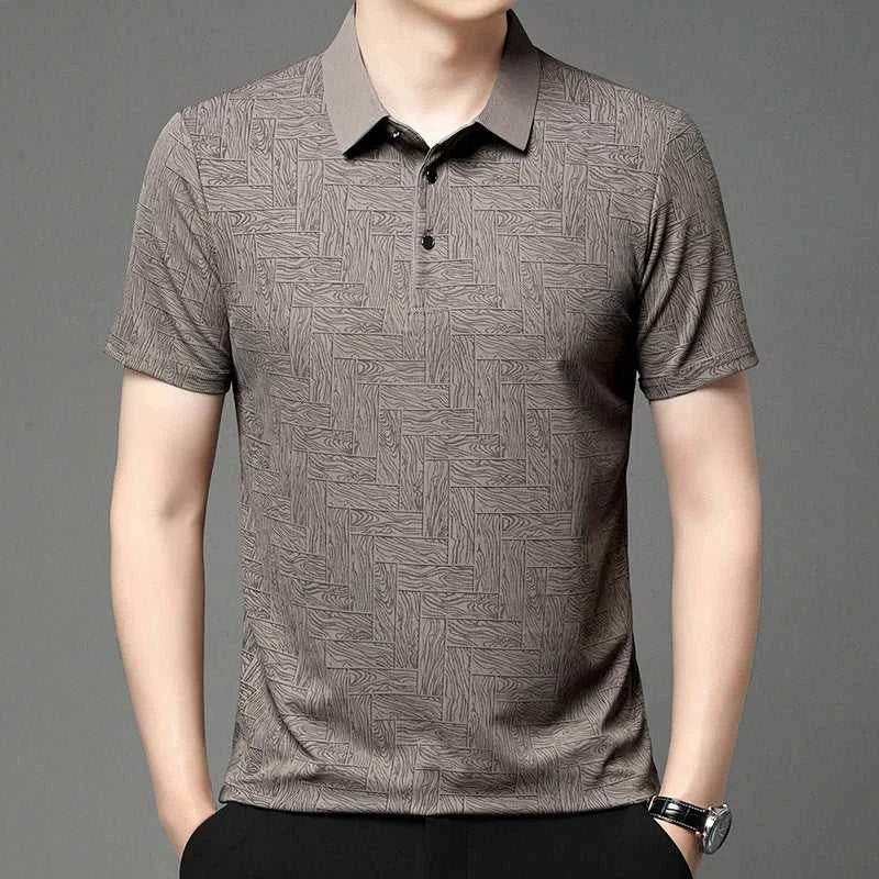 2024 Summer New Men's Business Print Short Sleeved POLO Shirt Comfortable and Cool Casual Fashion T-shirt The jack market .AU The jack market .AU Men Fashion $ 30 14:350852;5:4182