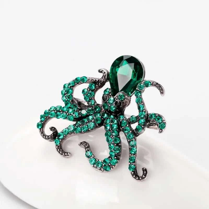 Octopus Enamel Pin Blue Rhinestones Octopus Brooches Pins For Women Men Cute Sea Animal Crystal Jewelry Accesseries Gift The jack market .AU The jack market .AU Jewellery & Chains $ 47 200001033:361181#Pin 1