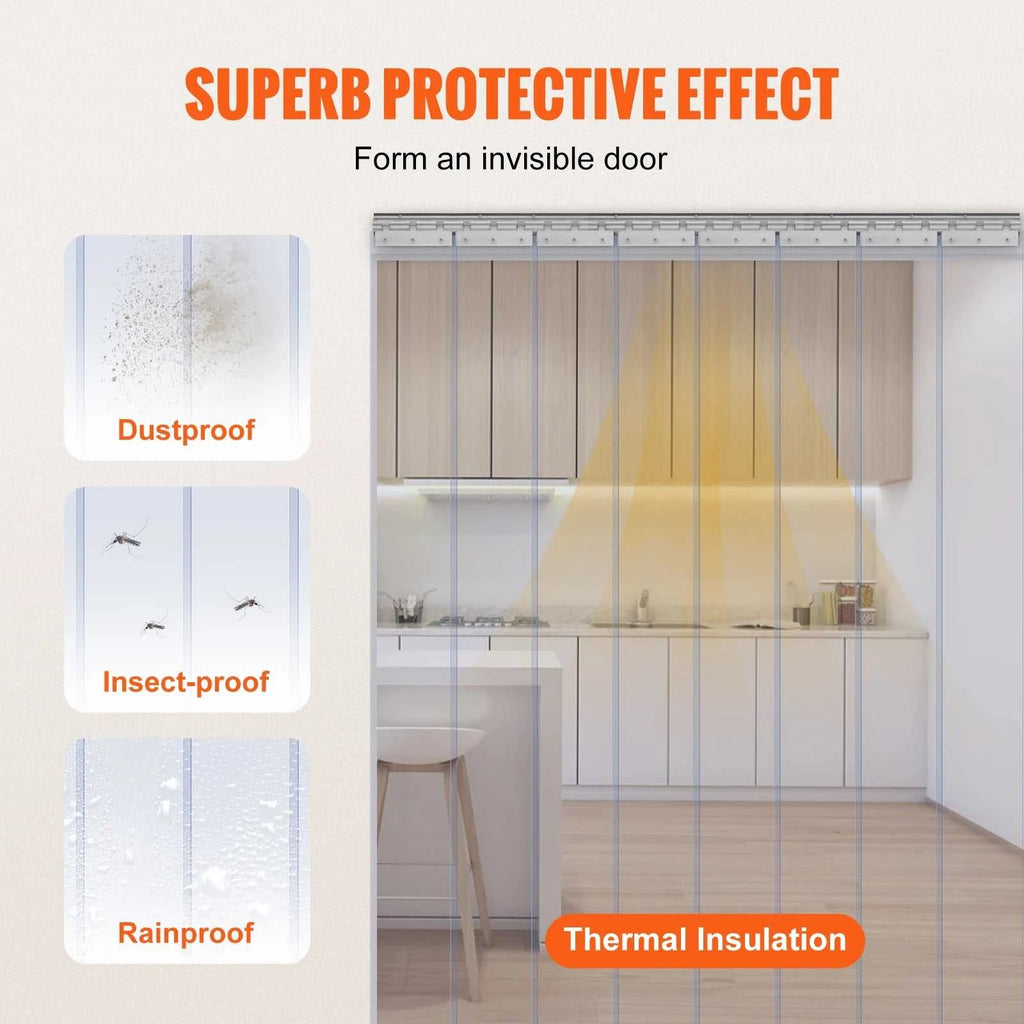 SucceBuy 2mm Thickness Door Strip Curtain PVC Transparent Windproof Curtain Strip Screen for Walk in Freezers Coolers Warehouse The jack market .AU The jack market .AU Home $ 2119 14:202010806#96 x 48in;200007763:201336105