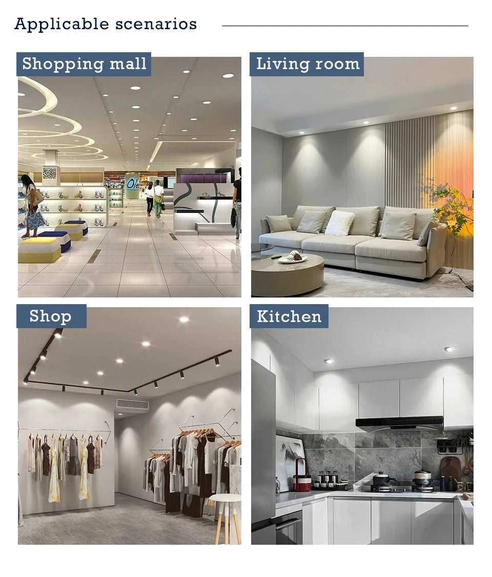 10pcs/lot Led Downlight 5W 9W 12W 15W 18W AC110V 220V Recessed Ceiling Light DC12V 24V Round Panel Down Light Spotlight Lighting The jack market .AU The jack market .AU Home $ 82 136:173#White Spring Buckle;200000531:771#Cold White;249:200002590#AC220V 9W