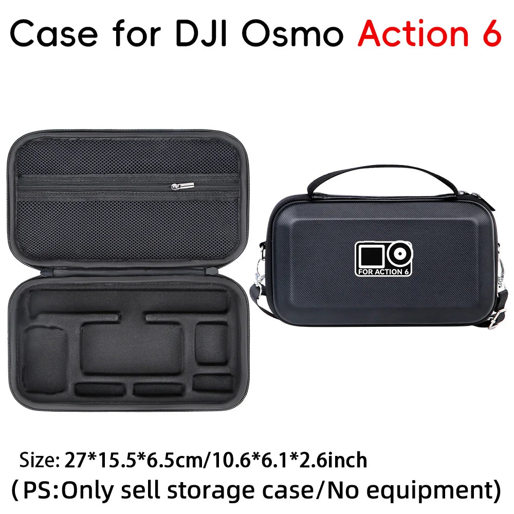 Storage Case For DJI Osmo Action 6 Portable Shoulder Bag Travel Carrying Box For DJI Action 6 Sports Camera Accessories
