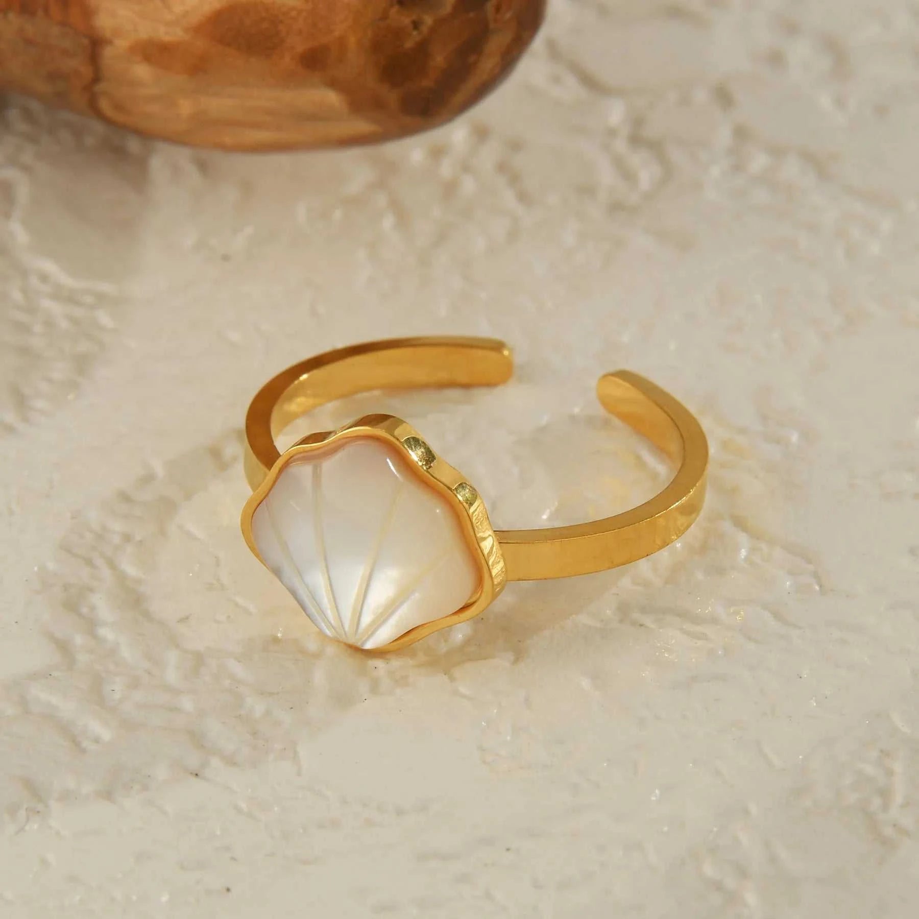 Kissmoon Stainless Steel Trendy Simple Shell Necklace Earing Ring for Women Girl Weeding Party Brithday Jewelry Set Gifts The jack market .AU The jack market .AU Jewellery & Chains $ 48 200001033:361180#necklace