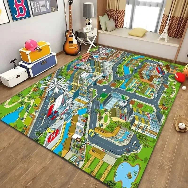 Traffic Road Pattern Mat Kids Play Rug Educational Toy Children's Room Floor Mat Home Decoration Colorful Vehicle Design Carpet The jack market .AU The jack market .AU Home $ 56 14:496#5;5:458380415#120x160cm