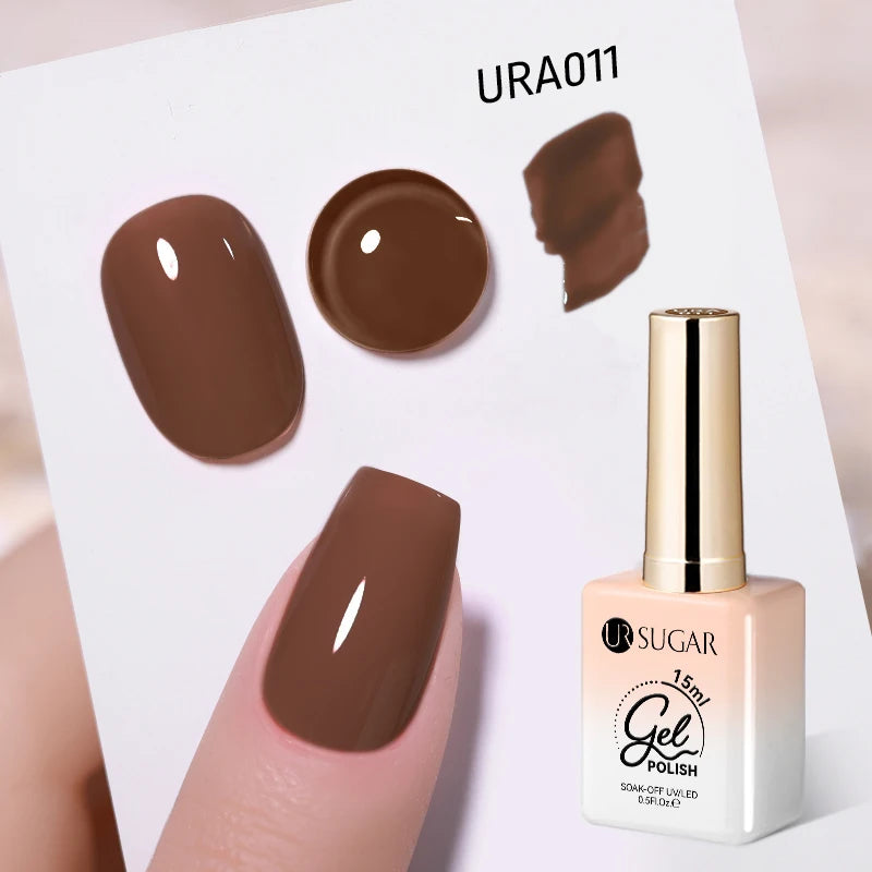 UR SUGAR 15ml  Autumn Winter Red Cat Magnetic Gel Nail Polish White Dopamine Nail Sparkling Glitter Soak Off UV LED for Manicure