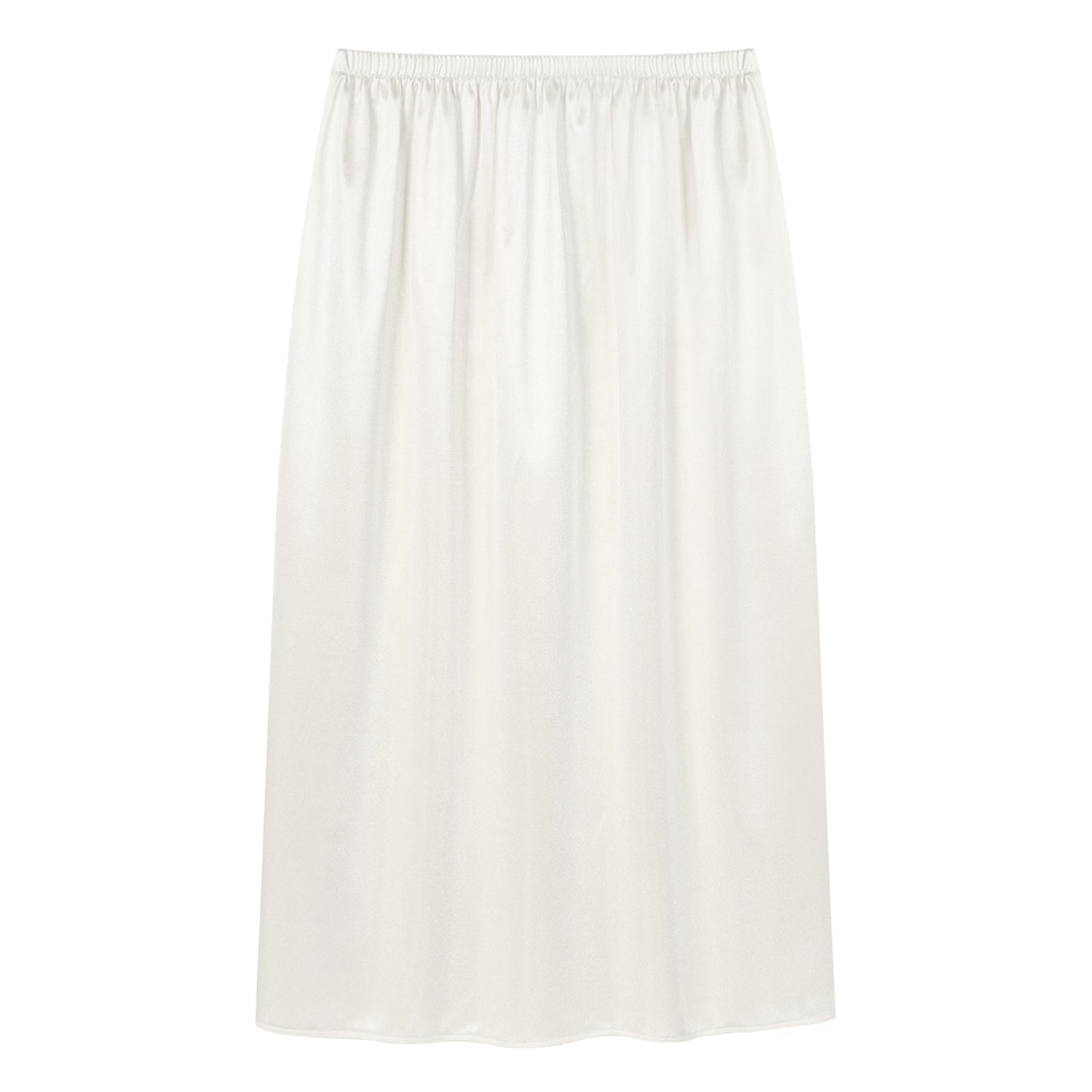 Womens Petticoat Skirt Solid Half Slip Underskirt Summer Elastic Waist Inner Lining Midi Skirt Long Underskirt for Party Dress
