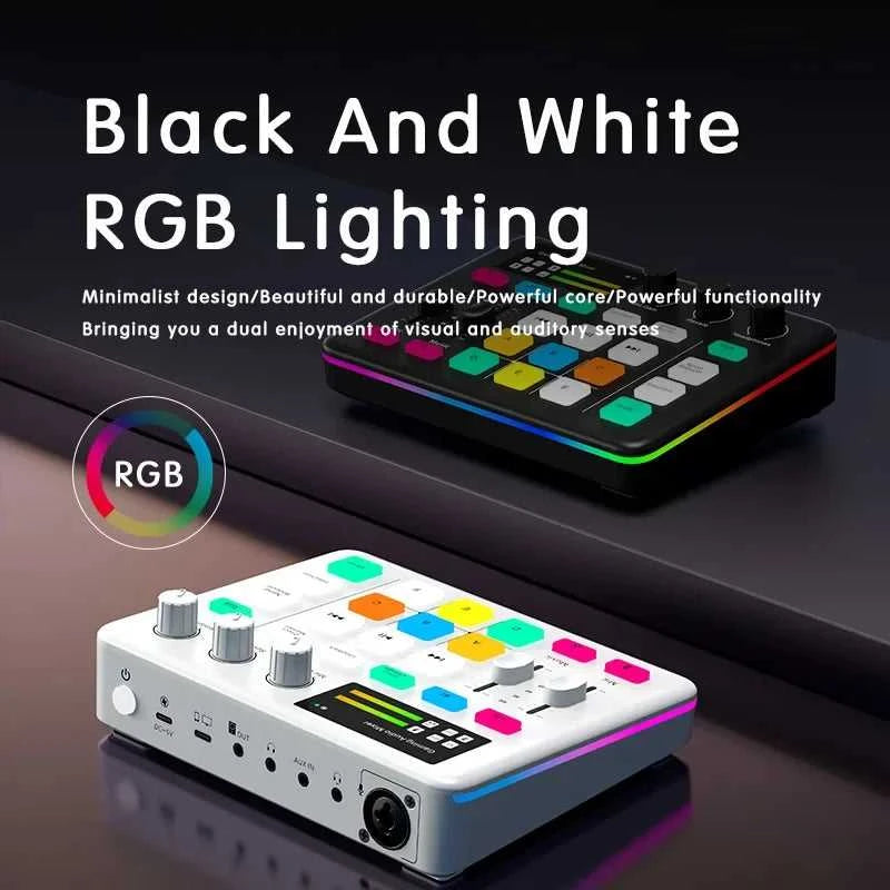 Live Sound Card with DJ Mixer Effects Audio Interface Voice Changer BT compatible Stereo Audio Mixer for LIVE Streaming F998 The jack market .AU The jack market .AU Accessories Electronics $ 157 14:200004870#Black and 2 vhf mics