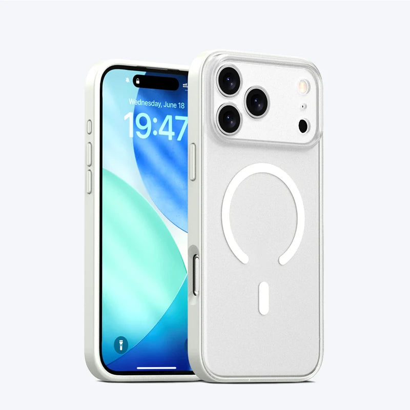 Frosted Translucent MagSafe Matte Case for iPhone 17 | Sleek Design & Wireless Charging